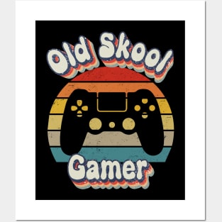 Old Skool Vintage Gamer Shirt Posters and Art